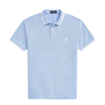 Polo Ralph Lauren Custom Slim Fit Contrast Polo Shirt New England Blue / White - Parasol Store