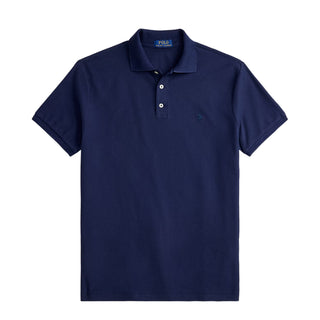Polo Ralph Lauren Custom Slim Fit Honeycomb-Mesh Polo Shirt Cruise Navy - Parasol Store