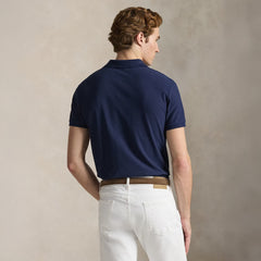 Polo Ralph Lauren Custom Slim Fit Honeycomb-Mesh Polo Shirt Cruise Navy - Parasol Store