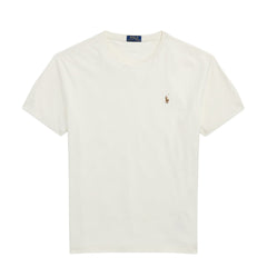 Polo Ralph Lauren Custom Slim Fit Jersey Crewneck T-Shirt Antique Cream - Parasol Store