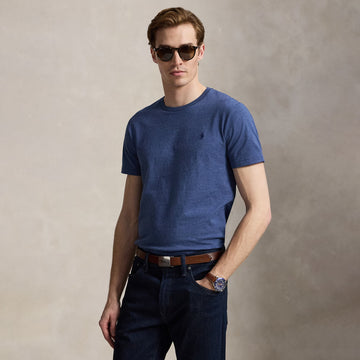 Polo Ralph Lauren Custom Slim Fit Jersey Crewneck T-Shirt Derby Blue Heather / C7988