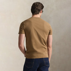 Polo Ralph Lauren Custom Slim Fit Jersey Crewneck T-Shirt RL Brown - Parasol Store