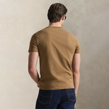 Polo Ralph Lauren Custom Slim Fit Jersey Crewneck T-Shirt RL Brown - Parasol Store