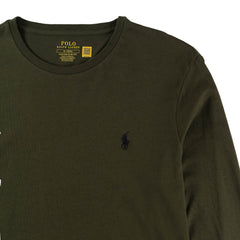 Polo Ralph Lauren Custom Slim Fit Jersey L/S T-Shirt Company Olive - Parasol Store