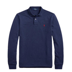 Polo Ralph Lauren Custom Slim Fit LS Polo Spring Navy Heather - Parasol Store