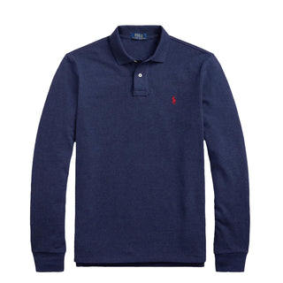 Polo Ralph Lauren Custom Slim Fit LS Polo Spring Navy Heather - Parasol Store