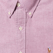Polo Ralph Lauren Custom Fit Oxford Shirt Crimson / White - Parasol Store