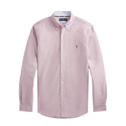 Polo Ralph Lauren Custom Fit Oxford Shirt Crimson / White - Parasol Store