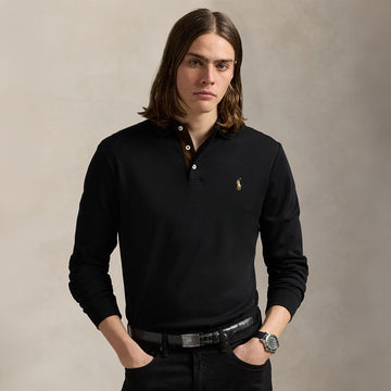Polo Ralph Lauren Custom Slim Fit Soft Cotton Polo Shirt Black
