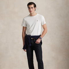 Polo Ralph Lauren Custom Slim Fit Soft Cotton T-Shirt White - Parasol Store
