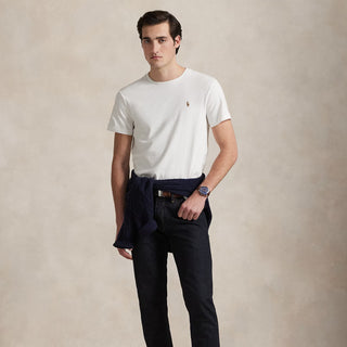 Polo Ralph Lauren Custom Slim Fit Soft Cotton T-Shirt White - Parasol Store