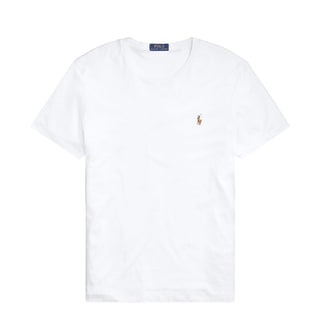 Polo Ralph Lauren Custom Slim Fit Soft Cotton T-Shirt White - Parasol Store