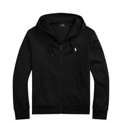 Polo Ralph Lauren Double-Knit Full-Zip Hoodie Polo Black - Parasol Store