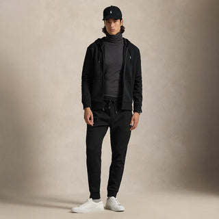 Polo Ralph Lauren Double-Knit Full-Zip Hoodie Polo Black - Parasol Store