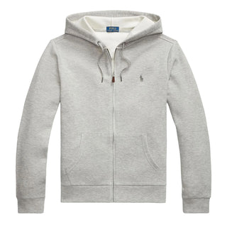 Polo Ralph Lauren Double-Knit Mesh Full-Zip Hoodie Andover Heather - Parasol Store