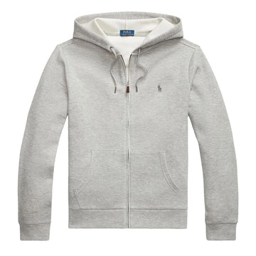 Polo Ralph Lauren Double-Knit Mesh Full-Zip Hoodie Andover Heather - Parasol Store