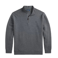 Polo Ralph Lauren Double-Knit Mesh Quarter-Zip Pullover Fortress Grey Heather - Parasol Store