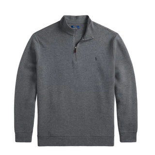 Polo Ralph Lauren Double-Knit Mesh Quarter-Zip Pullover Fortress Grey Heather