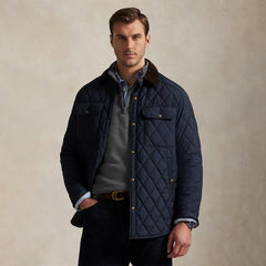 Polo Ralph Lauren Double-Knit Mesh Quarter-Zip Pullover Fortress Grey Heather - Parasol Store