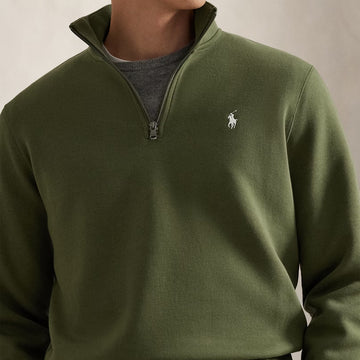 Polo Ralph Lauren Double-Knit Quarter-Zip Pullover Supply Olive