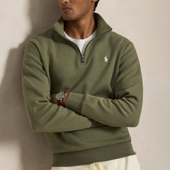 Polo Ralph Lauren Double Knit Quarter Zip Pullover Cruise Olive / C1730