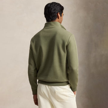 Polo Ralph Lauren Double Knit Quarter Zip Pullover Cruise Olive / C1730