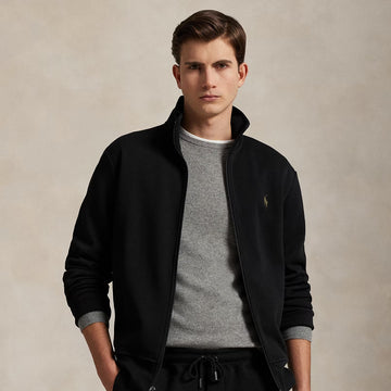 Polo Ralph Lauren Double Knit Track Jacket Polo Black - Parasol Store