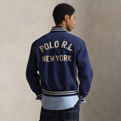 Polo Ralph Lauren Embroidered Canvas Track Jacket Newport Navy - Parasol Store