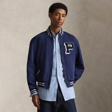 Polo Ralph Lauren Embroidered Canvas Track Jacket Newport Navy - Parasol Store