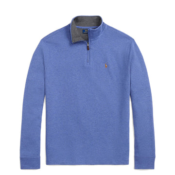 Polo Ralph Lauren Estate-Rib Quarter-Zip Pullover Faded Royal Heather/Barclay - Parasol Store