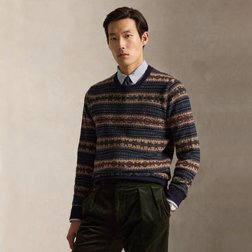 Polo Ralph Lauren Fair Isle Wool Jumper Navy Combo