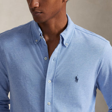 Polo Ralph Lauren Featherweight Mesh Shirt Isle Heather - Parasol Store