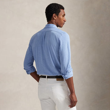 Polo Ralph Lauren Featherweight Mesh Shirt Isle Heather - Parasol Store