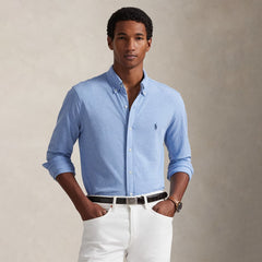 Polo Ralph Lauren Featherweight Mesh Shirt Isle Heather - Parasol Store