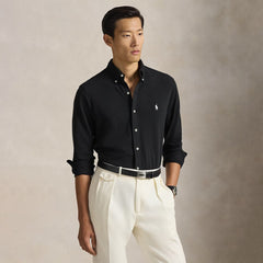 Polo Ralph Lauren Featherweight Mesh Shirt Polo Black - Parasol Store