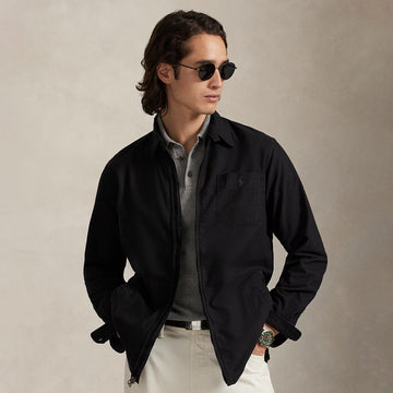 Polo Ralph Lauren Garment-Dyed Oxford Overshirt Polo Black - Parasol Store