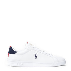 Polo Ralph Lauren Heritage Court II Leather Trainer White / Navy / Red - Parasol Store