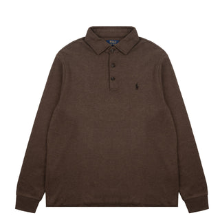 Polo Ralph Lauren Luxury Jersey Polo Shirt Nutmeg Brown Heather
