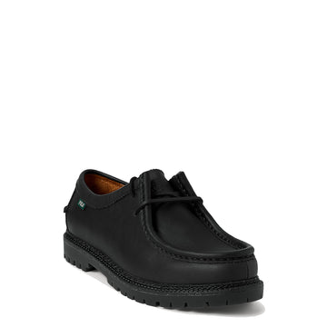 Polo Ralph Lauren Jett Lug-Sole Leather Moc-Toe Shoe Black - Parasol Store