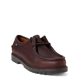 Polo Ralph Lauren Jett Lug-Sole Leather Moc-Toe Shoe Dark Brown - Parasol Store