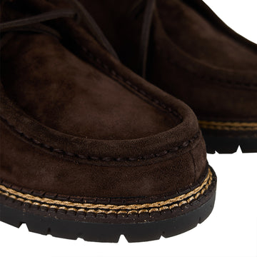 Polo Ralph Lauren Jett Lug-Sole Suede Moc-Toe Shoe Dark Brown - Parasol Store