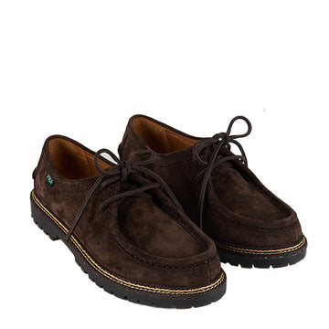 Polo Ralph Lauren Jett Lug-Sole Suede Moc-Toe Shoe Dark Brown - Parasol Store