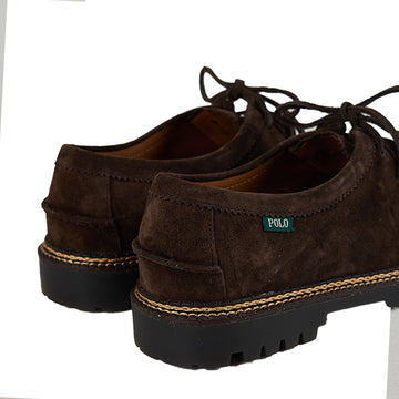 Polo Ralph Lauren Jett Lug-Sole Suede Moc-Toe Shoe Dark Brown - Parasol Store