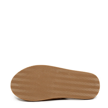 Polo Ralph Lauren Klarence Micro Suede Scuff Slipper Brown / Navy - Parasol Store