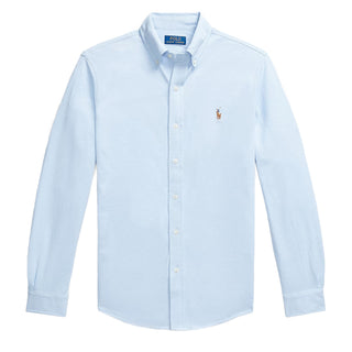 Polo Ralph Lauren Knit Oxford Shirt Chambray Blue - Parasol Store