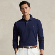 Polo Ralph Lauren L/S Custom Slim Fit Polo Shirt Newport Navy - Parasol Store