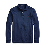 Polo Ralph Lauren L/S Custom Slim Fit Polo Shirt Newport Navy - Parasol Store