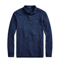 Polo Ralph Lauren L/S Custom Slim Fit Polo Shirt Newport Navy - Parasol Store