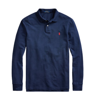 Polo Ralph Lauren L/S Custom Slim Fit Polo Shirt Newport Navy - Parasol Store