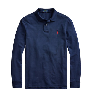 Polo Ralph Lauren L/S Custom Slim Fit Polo Shirt Newport Navy - Parasol Store